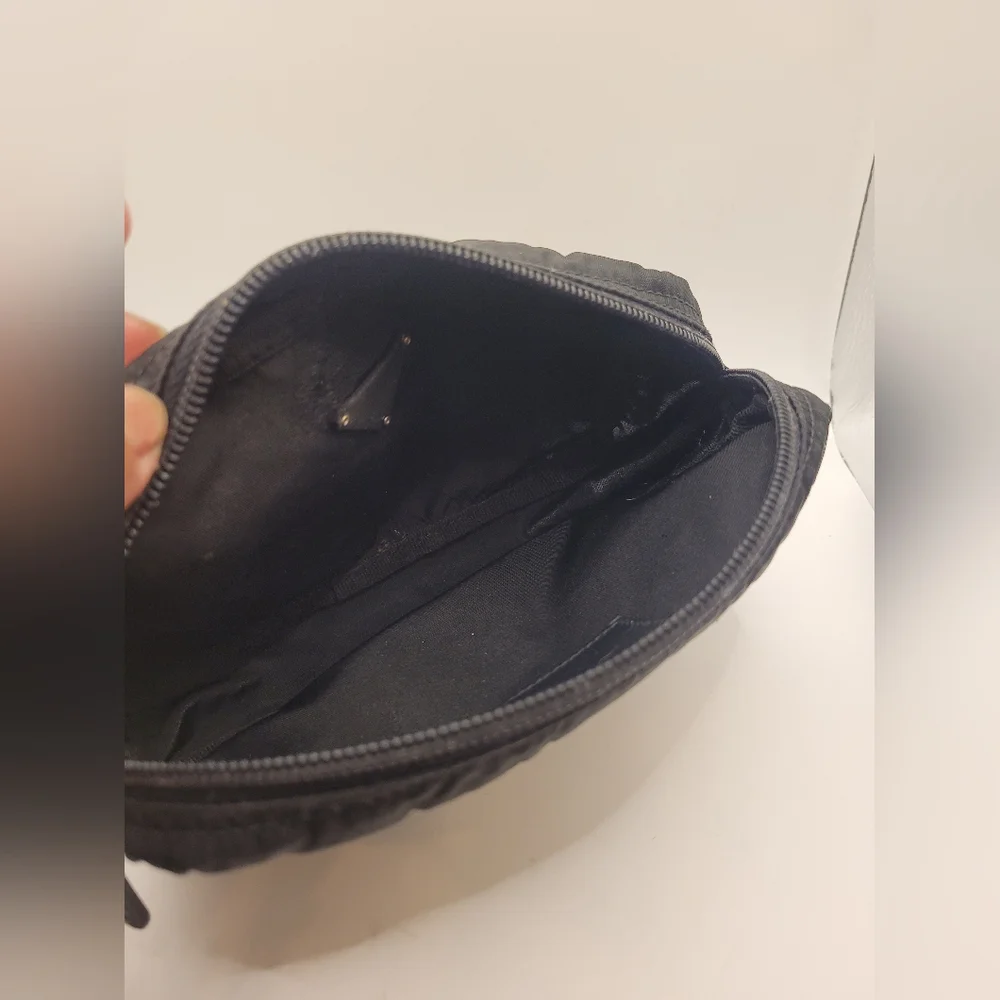 Vintage Prada Black Nylon Cosmetic Pouch Case Clutch